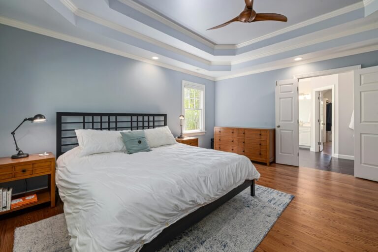 Immaculate bedroom representing Mess2Miracles cleaning services in Garland, Texas.