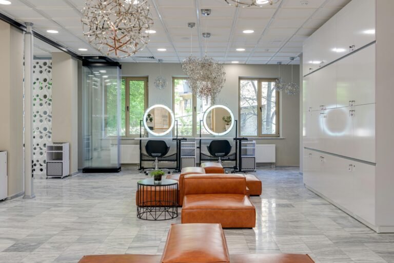 Clean and organized salon representing Mess2Miracles commercial cleaning services in McKinney, Texas.